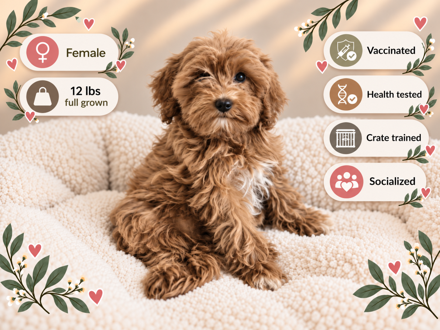 Candy, female Goldendoodle puppy