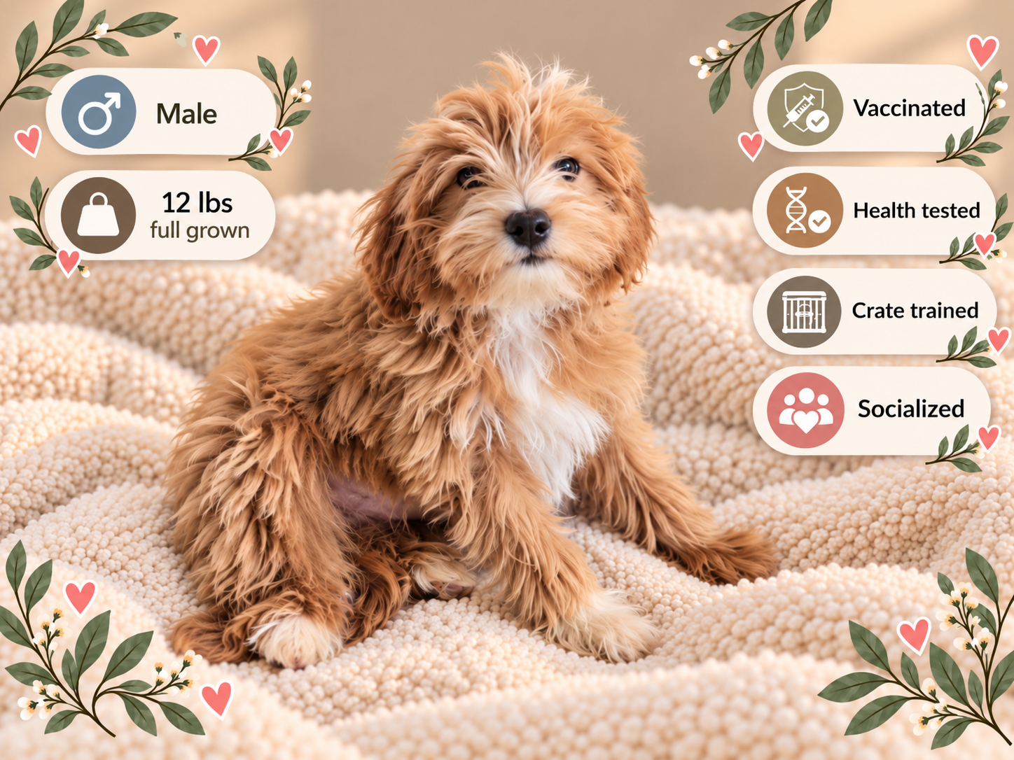 Milo, male Goldendoodle puppy