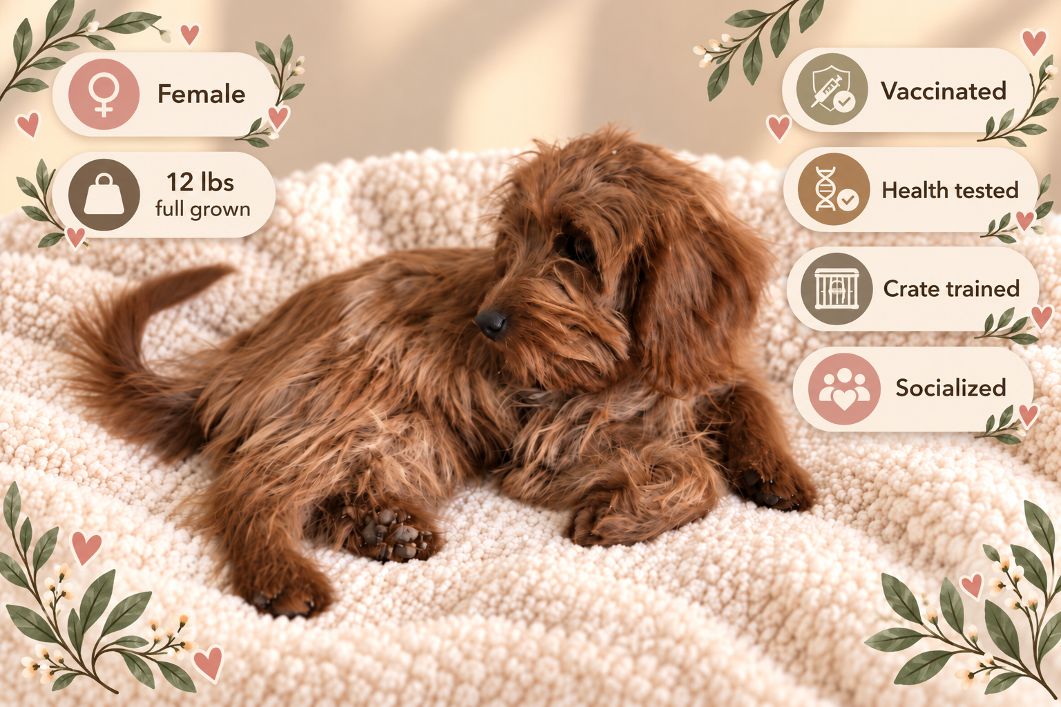 Penny, female Goldendoodle puppy